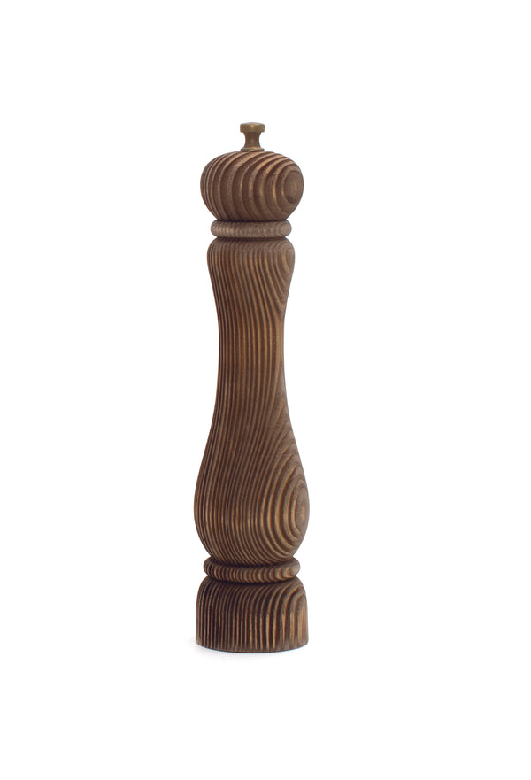 Bisetti Antique Fir-Wood Pepper Mill Antique Finishing, 10-7/8-Inches - BisettiUSA
