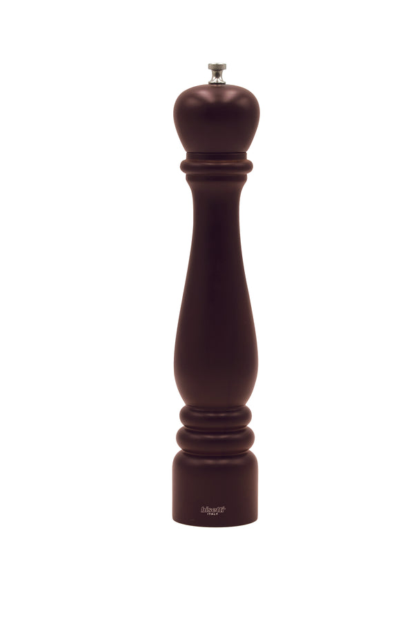 Bisetti Roma Chocolate Beechwood Pepper Mill, 13-Inches - BisettiUSA