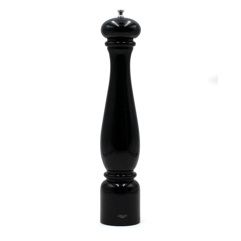 Bisetti Firenze Black Lacquered Beechwood Pepper Mill, 24-1/2-Inches - BisettiUSA