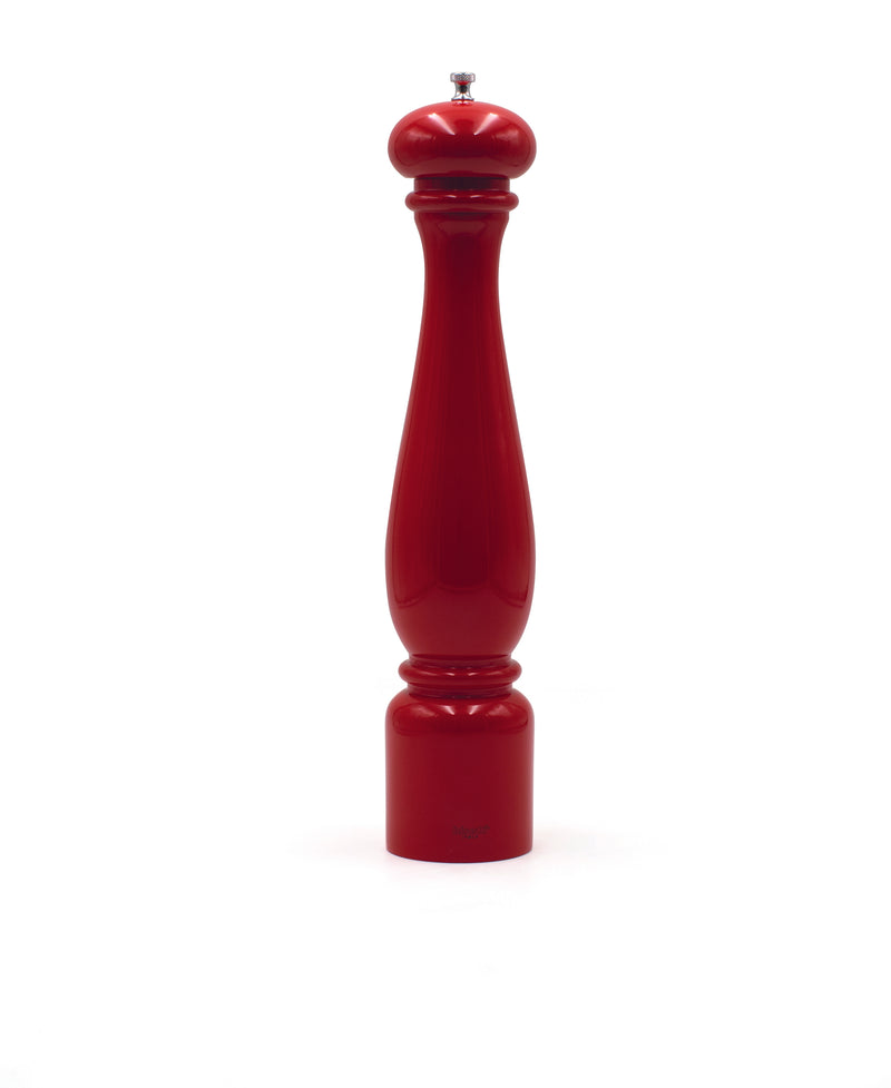 Bisetti Firenze Red Lacquered Beechwood Pepper Mill, 24-1/2-Inches - BisettiUSA