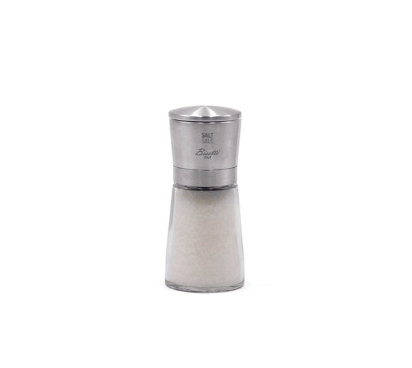 Bisetti La Spezia Glass Bottle Salt Mill, 5-3/4-Inches - BisettiUSA