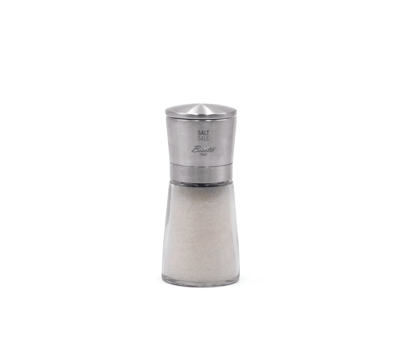 Bisetti La Spezia Glass Bottle Salt Mill, 5-3/4-Inches - BisettiUSA