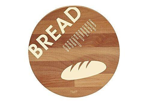 Bisetti Beech Wood Cutting Board "Bread", 11.8 x 0.75-Inches - BisettiUSA