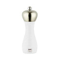 Bisetti Rimini Steel Head Pepper Mill with White Finish, 7.1 Inches - BisettiUSA