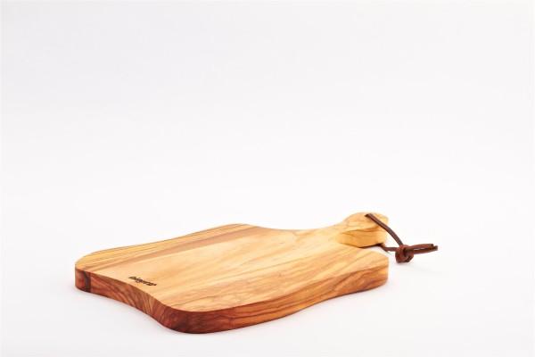 Bisetti Olive Wood Rustic Cutting Board With Handle, 13-3/8 x 7-1/2-Inches - BisettiUSA