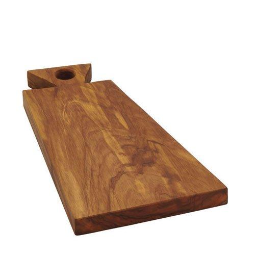 Bisetti Olive Wood Cutting Board With Triangular Handle, 10-1/2 x 5-3/4-Inches - BisettiUSA