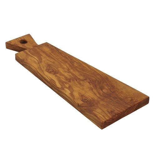 Bisetti Olive Wood Cutting Board With Triangular Handle, 16-1/4 x 6-1/16-Inches - BisettiUSA