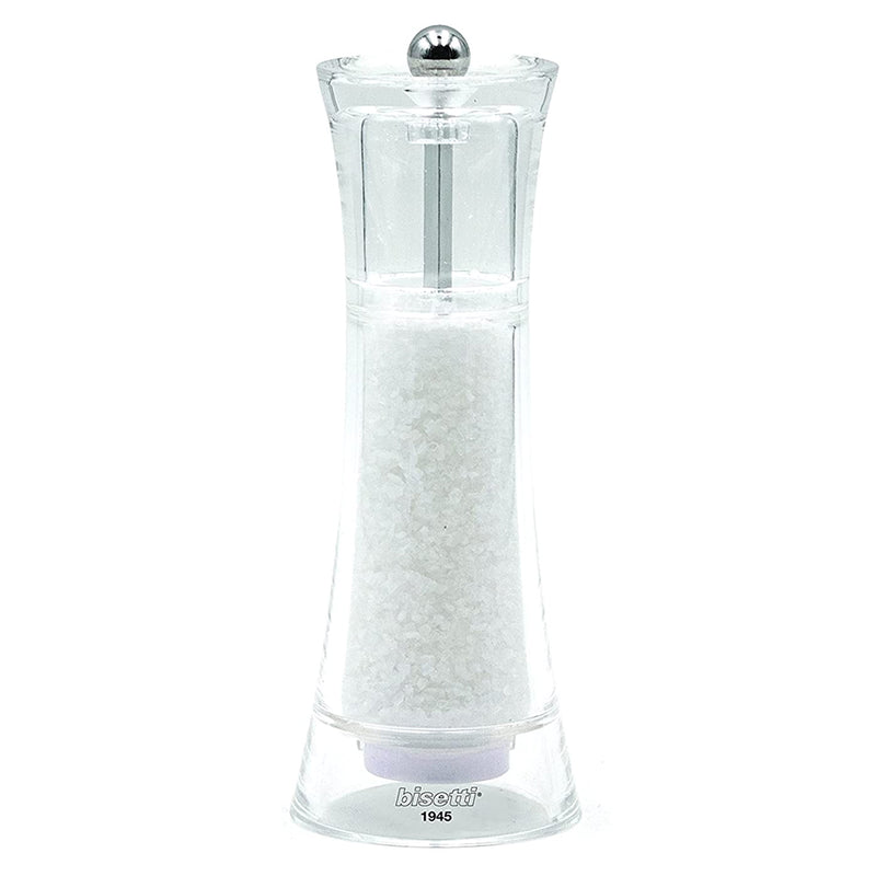 Bisetti Verona Acrylic Salt Mill, 6-7/8-Inches - BisettiUSA
