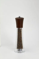 Bisetti Verona Acrylic Pepper Mill With A Walnut Finish Head, 9.65 Inches - BisettiUSA