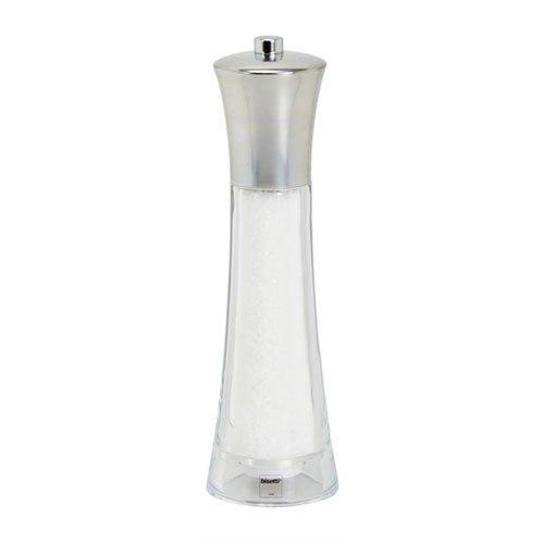 Bisetti Verona Acrylic Salt Mill With Stainless Steel Head, 9.65 Inches - BisettiUSA