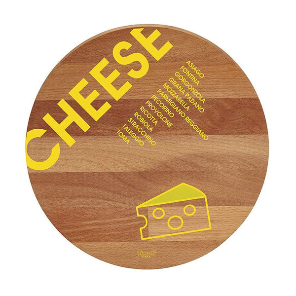 Bisetti Beech Wood Cutting Board "Cheese", 11-13/16 x 3/4-Inches - BisettiUSA