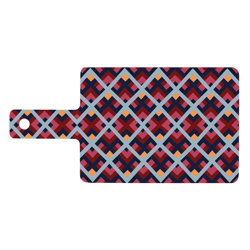 Bisetti Fantasia Beechwood Cutting Board With Full Optical Decoration "F", 12-13/16 x 6-1/2-Inches - BisettiUSA