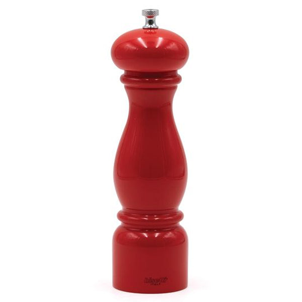 Bisetti Firenze Red Lacquered Beechwood Salt Mill, 8-11/16-Inches - BisettiUSA