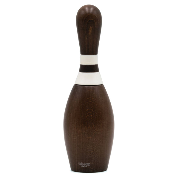 Bisetti Icons Walnut Wood "Bowling" Spice Mill, 9-1/16-Inches - BisettiUSA