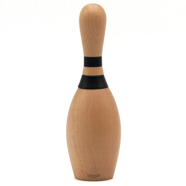 Bisetti Icons Natural Beechwood "Bowling" Spice Mill, 9-1/16-Inches - BisettiUSA