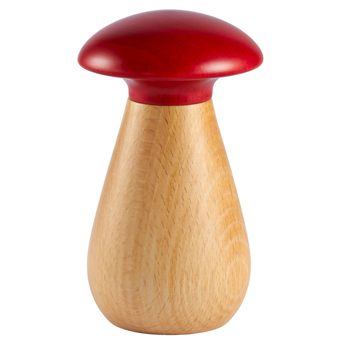 Bisetti Icons Mushroom Beechwood Spice Mill, 5.3 in (13.5 cm)