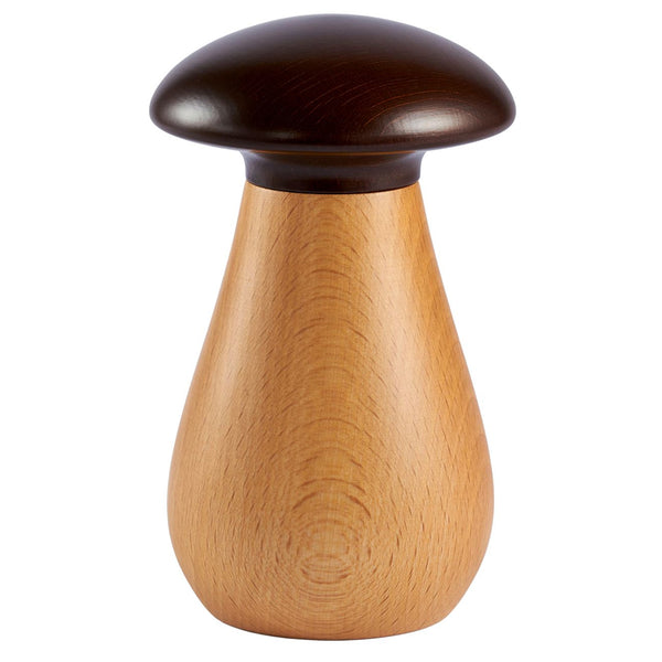 Bisetti Icons Natural & Walnut Wood "Mushroom" Spice Mill, 5-5/16-Inches - BisettiUSA