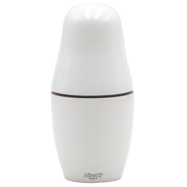 Bisetti Icons White Lacquered Beechwood "Matryoshka" Spice Mill, 5-7/8-Inches - BisettiUSA