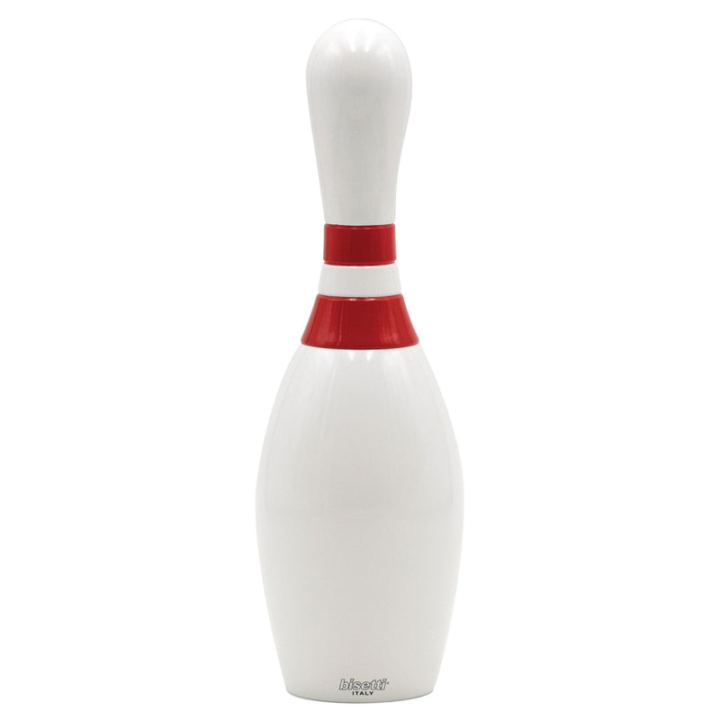 Bisetti Icons White Lacquered Beechwood "Bowling" Spice Mill, 9-1/16-Inches - BisettiUSA