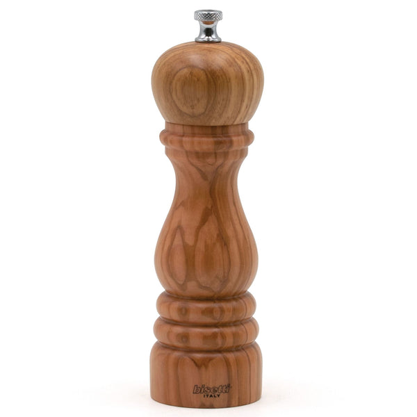 Bisetti Imperia Olive Wood Pepper Mill, 7-1/2-Inches - BisettiUSA