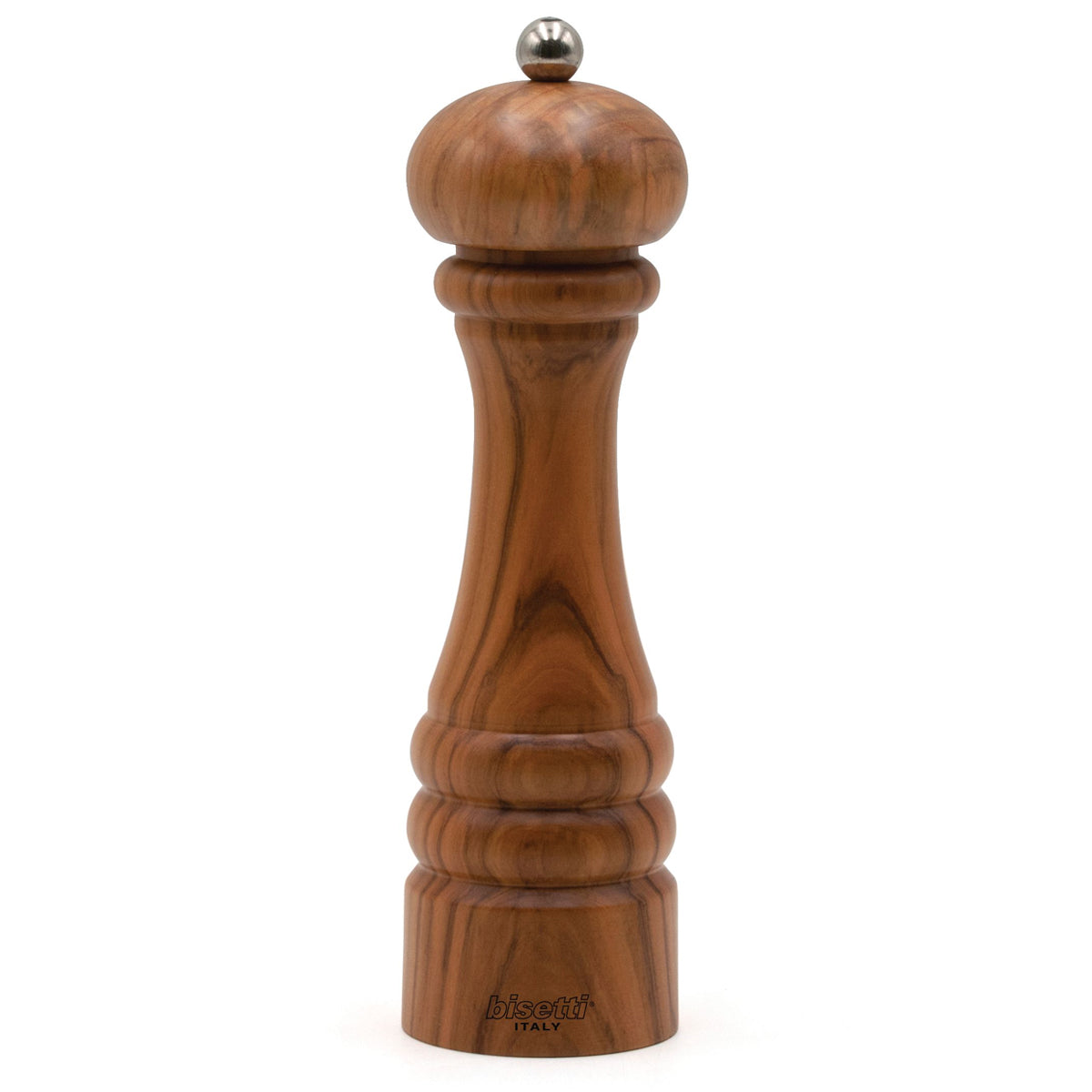 Bisetti Imperia Olive Wood Pepper Mill, 8-7/8-Inches | BisettiUSA