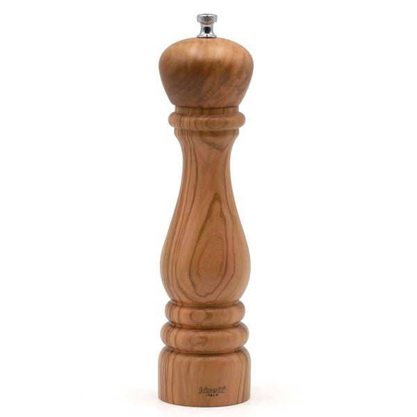 Bisetti Imperia Olive Wood Pepper Mill, 9-7/8-Inches - BisettiUSA