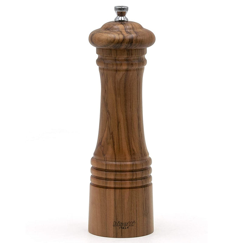 Bisetti Imperia Olive Wood Salt Mill, 7-2/16-Inches - BisettiUSA