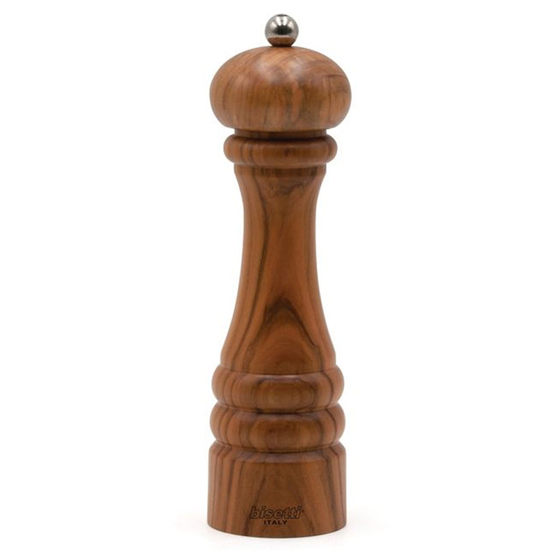 Bisetti Imperia Olive Wood Salt Mill, 8-7/8-Inches - BisettiUSA