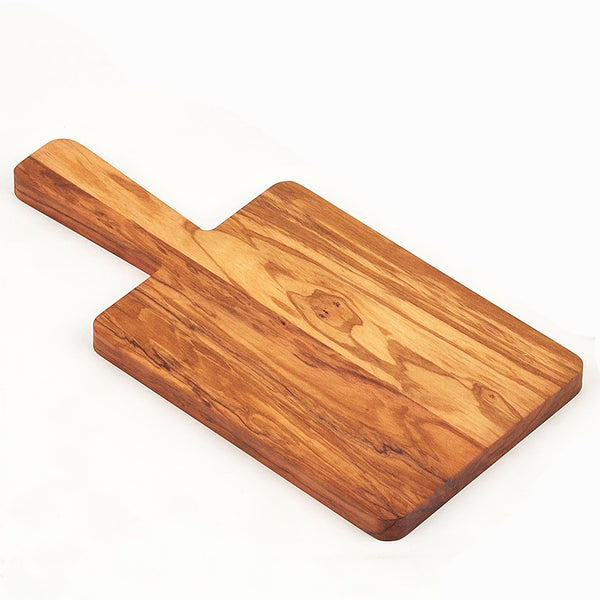 Bisetti Olive Wood Cutting Board With Handle, 11-3/8 x 5-1/2-Inches - BisettiUSA