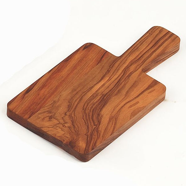 Bisetti Olive Wood Cutting Board With Handle, 8-1/4 x 4-1/4-Inches - BisettiUSA