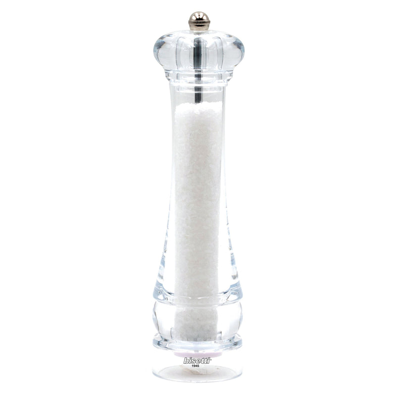 Bisetti Perugia Acrylic Salt Mill, 9-7/8-Inches - BisettiUSA