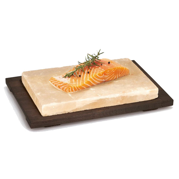 Bisetti Rectangular Salt Plate With Wenge Wood Base, 7-7/8 x 11-13/16-Inches - BisettiUSA