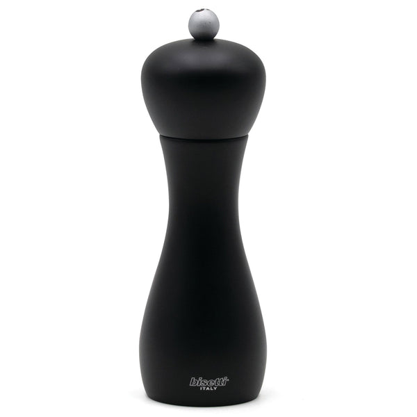 Bisetti Rimini Black Stained Beechwood Pepper Mill, 7-1/16-Inches - BisettiUSA