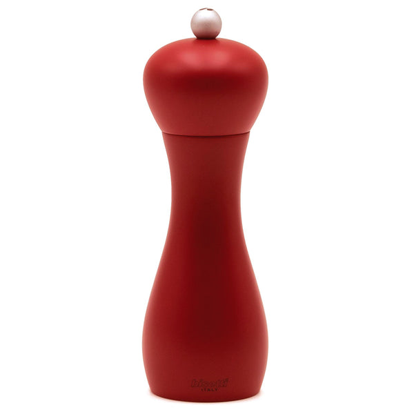 Bisetti Rimini Burgundy Stained Beechwood Pepper Mill, 7-1/16-Inches - BisettiUSA