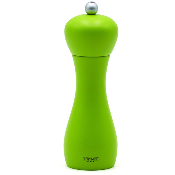 Bisetti Rimini Green Stained Beechwood Pepper Mill, 7-1/8-Inches - BisettiUSA