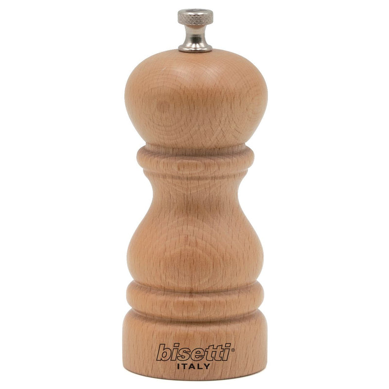 Bisetti Roma Beechwood Pepper Mill, 5-1/8-Inches - BisettiUSA