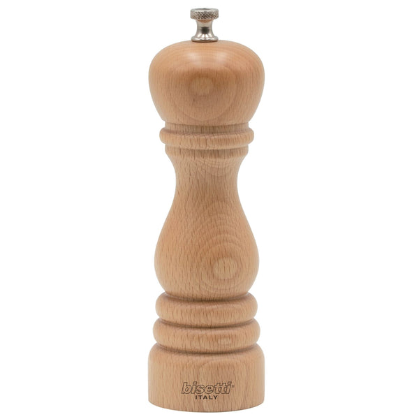 Bisetti Roma Beechwood Pepper Mill, 7-1/2 Inches - BisettiUSA