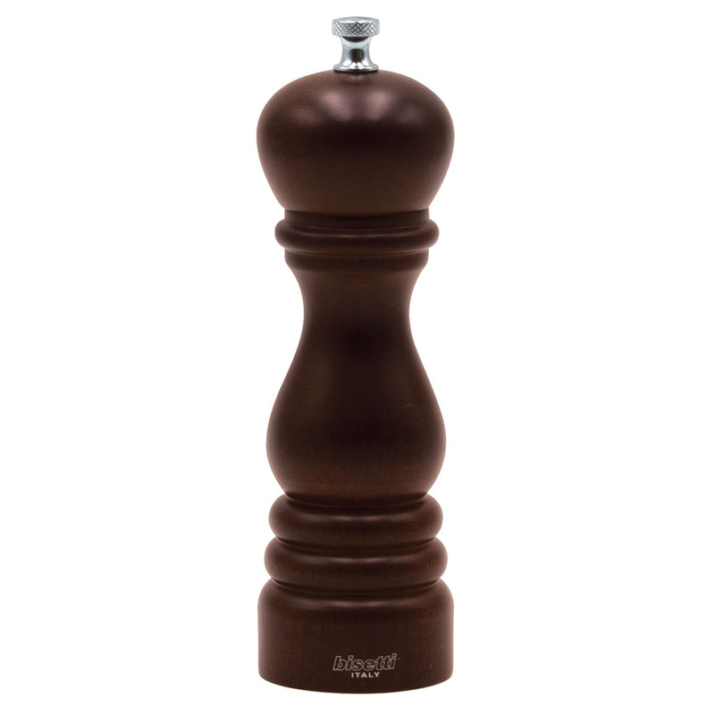 Bisetti Roma Chocolate Beechwood Pepper Mill, 7-1/2-Inches - BisettiUSA