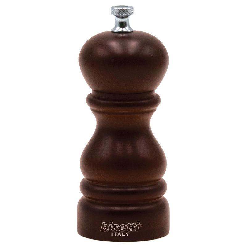 Bisetti Roma Chocolate Beechwood Salt Mill, 5-1/8-Inches - BisettiUSA