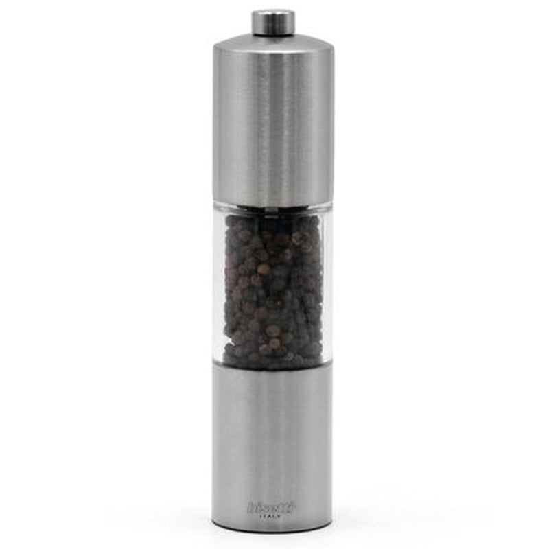 Bisetti Terni Acrylic & Stainless Steel Pepper Mill, 7-1/2-Inches - BisettiUSA