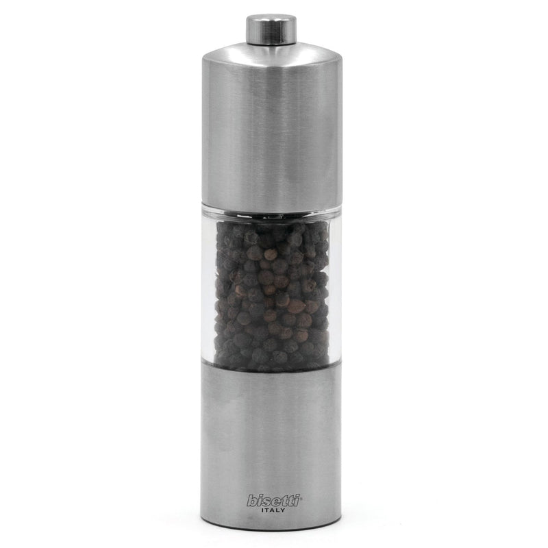 Bisetti Terni Acrylic & Stainless Steel Pepper Mill, 6-1/4-Inches - BisettiUSA