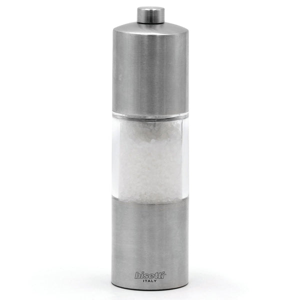 Bisetti Terni Acrylic & Stainless Steel Salt Mill, 6-1/4-Inches - BisettiUSA