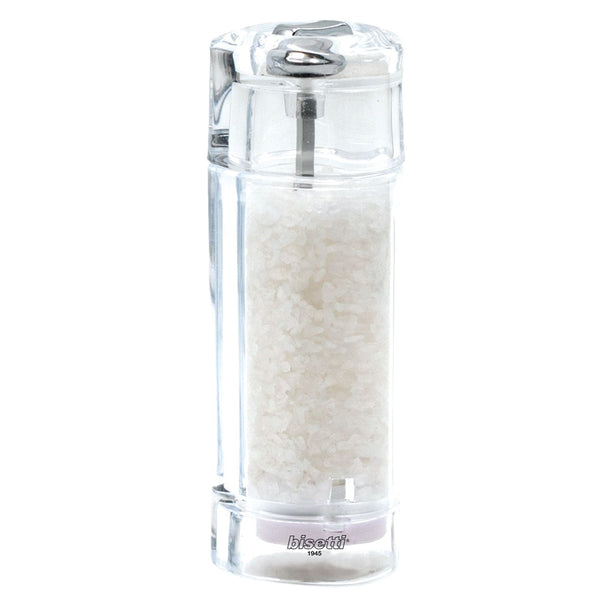 Bisetti Torino Acrylic Salt Mill, 5-7/8-Inches - BisettiUSA