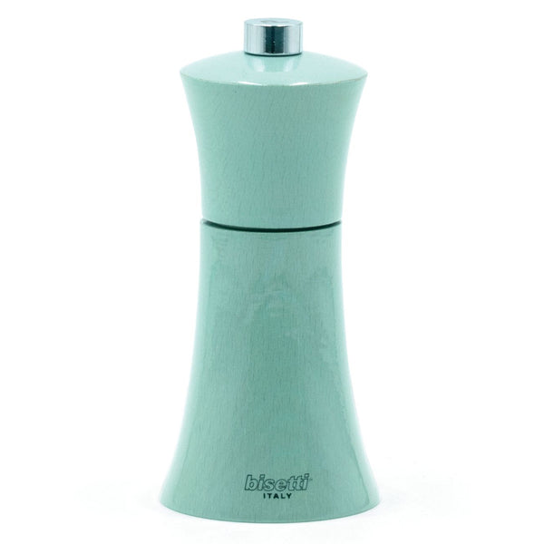 Bisetti Verona Light Blue Lacquered Wood Salt Mill, 5-1/8-Inches - BisettiUSA