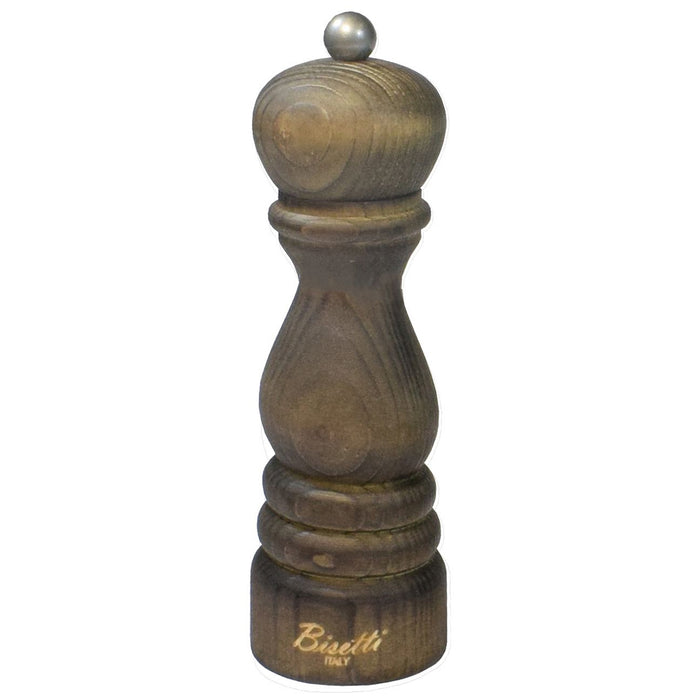Bisetti Vintage Shabby Fir Wood Pepper Mill, 7.5 in (19 cm)