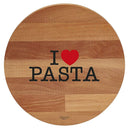 Bisetti Beech Wood Cutting Board "I Love Pasta", 11-13/16 x 3/4-Inches - BisettiUSA