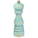 Bisetti Vintage Light Blue Fir Wood "Shabby" Salt Mill, 7-1/2-Inches - BisettiUSA