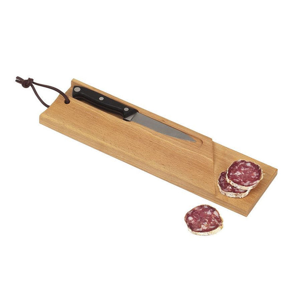 Bisetti Beechwood Salami Cutting Board, 13-3/4 x 3-15/16-Inches - BisettiUSA