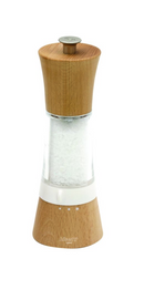 Bisetti Pisa Beechwood & Acrylic Salt Mill, 7-7/8-Inches - BisettiUSA