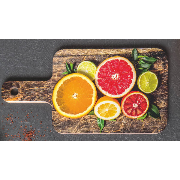 Bisetti Fantasia Beechwood Cutting Board With Citrus Decoration, 12-13/16 x 6-1/2-Inches - BisettiUSA